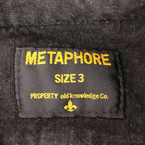 METAPHORE 日本製ノーカラーリネンシャツ メンズ JPN:3