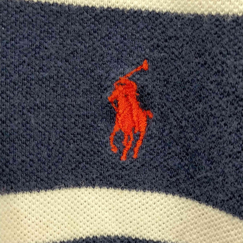 ポロバイラルフローレン Polo by RALPH LAUREN S/S スモールポニー刺繍ボーダーポロシャツ メンズ JPN:XL
