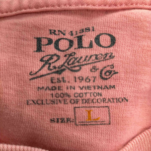 ポロラルフローレン POLO RALPH LAUREN S/S スモールポニー刺繍ポケットTシャツ シングルステッチ メンズ JPN:L