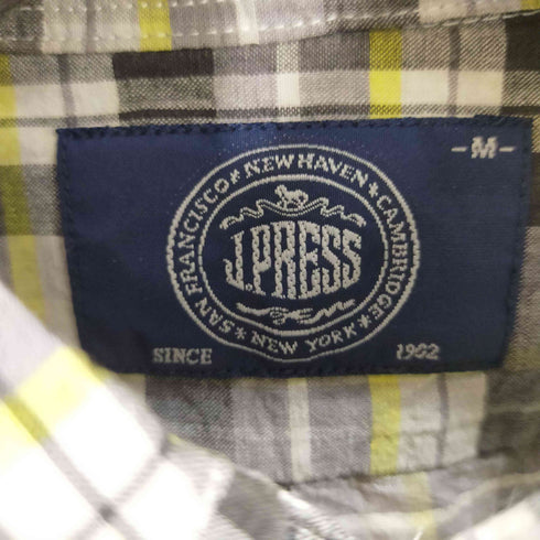 ジェイプレス J.PRESS 1ポケットチェック S/S シャツ メンズ import:M