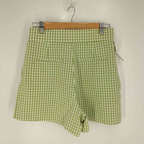 ザラ ZARA ギンガムチェック 1タックショーツ ショートパンツ レディース L