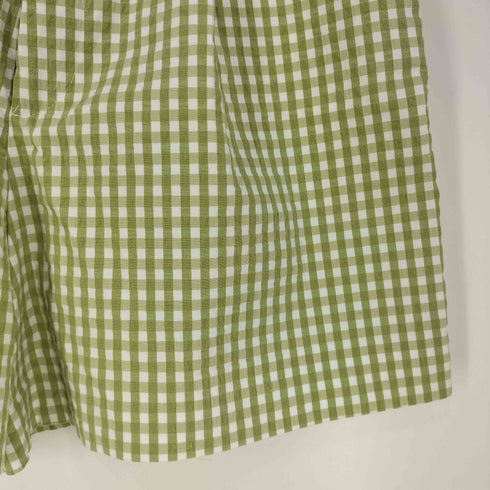 ザラ ZARA ギンガムチェック 1タックショーツ ショートパンツ レディース L