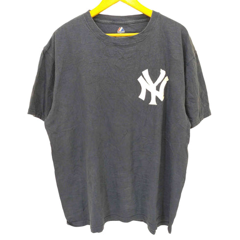 マジェスティック MAJESTIC プリント S/S TEE 半袖Tシャツ NYロゴ ベースボール ビッグシルエット メンズ JPN:XL
