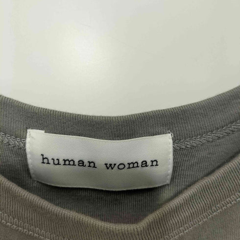 ヒューマンウーマン HUMAN WOMAN オーガニックコットンタンクトップ レディース JPN:M