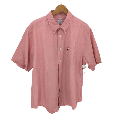 ブルックスブラザーズ BROOKS BROTHERS SLIM FIT ALL COTTON コットンS/S BDシャツ メンズ import:XL