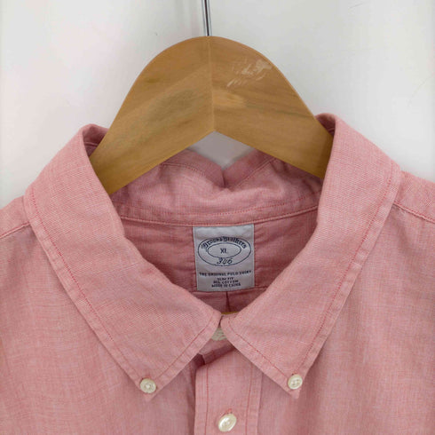 ブルックスブラザーズ BROOKS BROTHERS SLIM FIT ALL COTTON コットンS/S BDシャツ メンズ import:XL