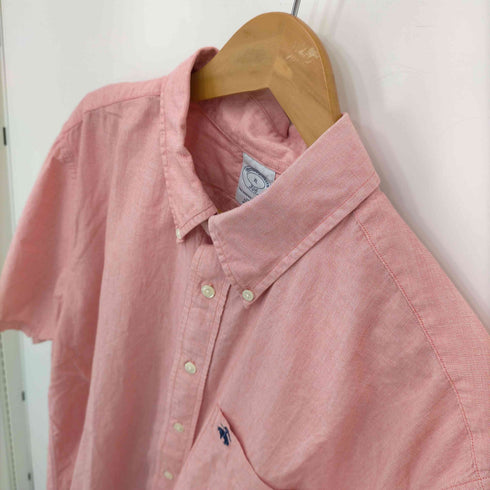 ブルックスブラザーズ BROOKS BROTHERS SLIM FIT ALL COTTON コットンS/S BDシャツ メンズ import:XL