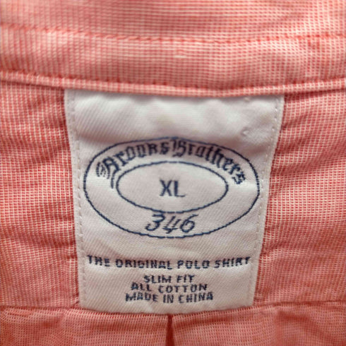ブルックスブラザーズ BROOKS BROTHERS SLIM FIT ALL COTTON コットンS/S BDシャツ メンズ import:XL