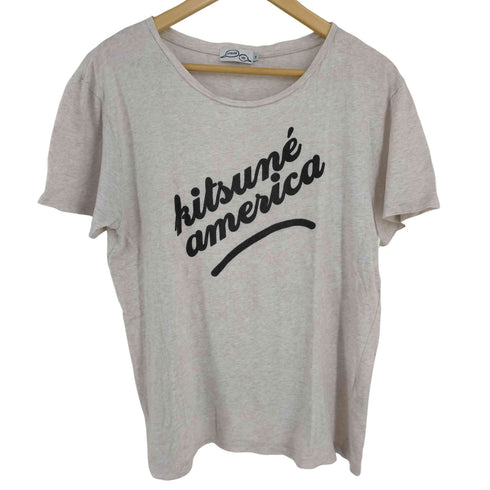 キツネティー Kitsune Tee フロントロゴTシャツ メンズ import:M