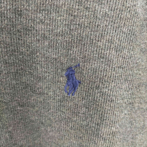 ポロラルフローレン POLO RALPH LAUREN リブ編みカットソー 長袖 スモールポニー刺繍 メンズ import:XL