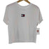 トミージーンズ tommy jeans フロントロゴ刺繍 クロップドTシャツ レディース import:XS