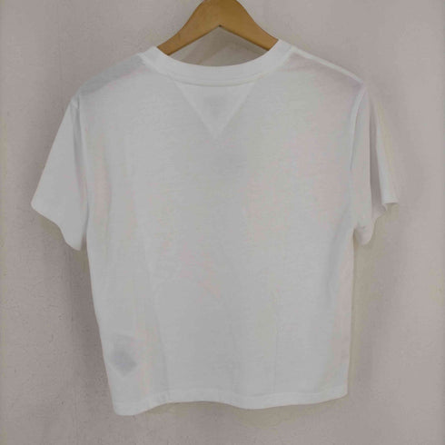トミージーンズ tommy jeans フロントロゴ刺繍 クロップドTシャツ レディース import:XS