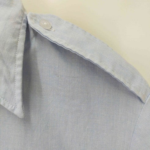 ユーエスエアーフォース U.S. AIR FORCE ロングスリーブポリエステルコットンシャツ LONG SLEEVE POLYESTER/COTTON BLUE メンズ 15-1/2×32