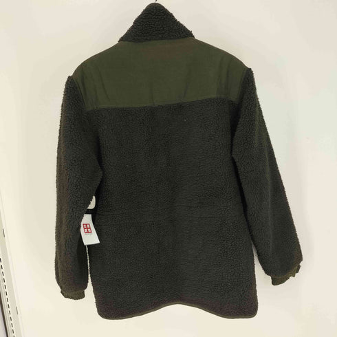 TOPTEX 裏地チェック ボア フリース 切替 ジップアップ ジャケット メンズ import:L