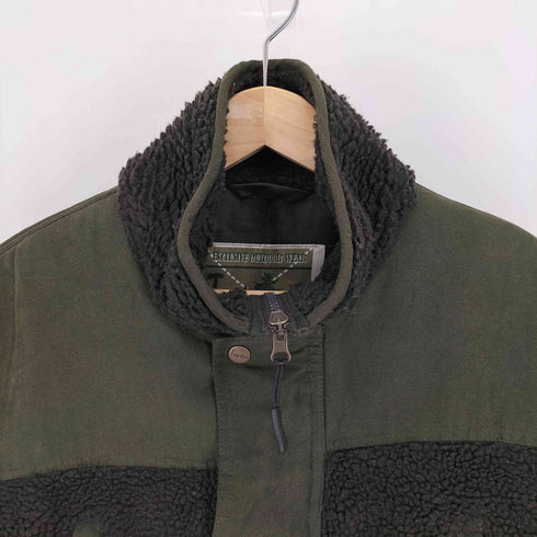 TOPTEX 裏地チェック ボア フリース 切替 ジップアップ ジャケット メンズ import:L