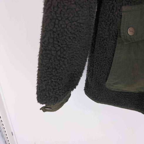 TOPTEX 裏地チェック ボア フリース 切替 ジップアップ ジャケット メンズ import:L