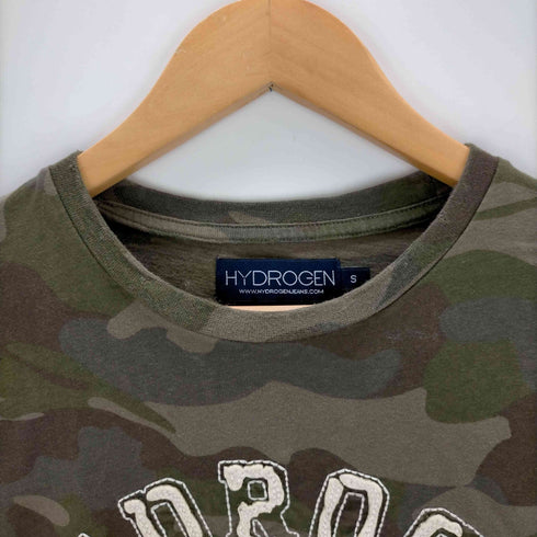 ハイドロゲン HYDROGEN 迷彩柄 スカル クルーネックロングTシャツ メンズ import:S