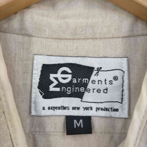 エンジニアードガーメンツ Engineered Garments 旧タグ MADE IN USA コットンリネン ベースボールシャツ メンズ JPN:M