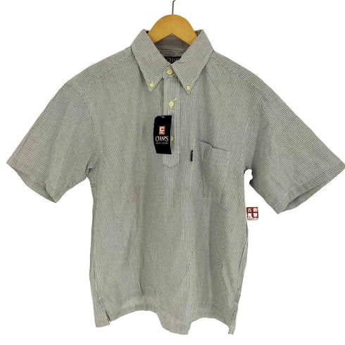 チャップスラルフローレン CHAPS RALPH LAUREN ポロネック シアサッカー プルオーバー S/S シャツ メンズ import:M