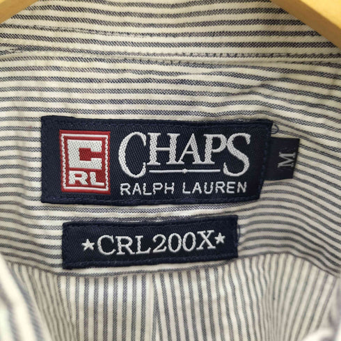 チャップスラルフローレン CHAPS RALPH LAUREN ポロネック シアサッカー プルオーバー S/S シャツ メンズ import:M