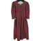 SALZBURGER DIRNDL LOOK チェック柄 袖レースL/Sドレスワンピース イチゴ レディース