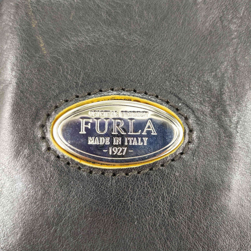 フルラ FURLA ロゴプレート レザーハンドバッグ トートバッグ ヌバック レディース