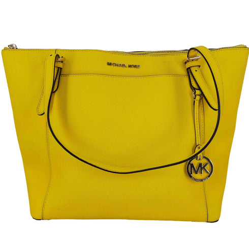 マイケルコース Michael Kors ロゴチャーム付き レザートートバッグ レディース