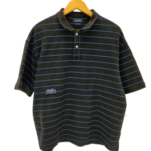 ノーティカ NAUTICA S/S HEAVY ボーダーポロシャツ メンズ JPN:M