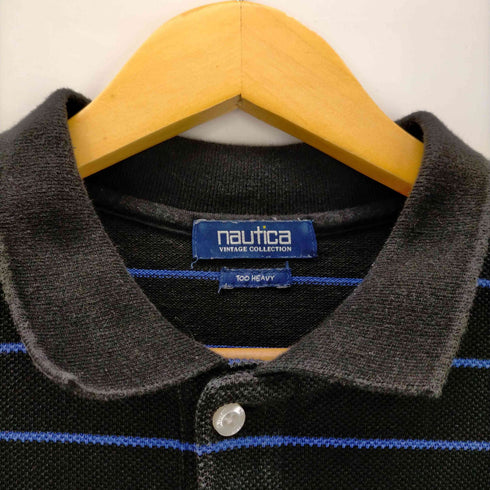 ノーティカ NAUTICA S/S HEAVY ボーダーポロシャツ メンズ JPN:M