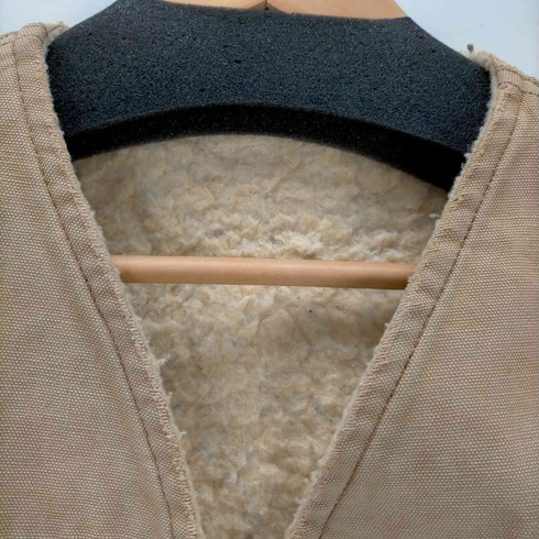 カーハート Carhartt USA製 ダック地ジップアップベスト 裏地ボア メンズ