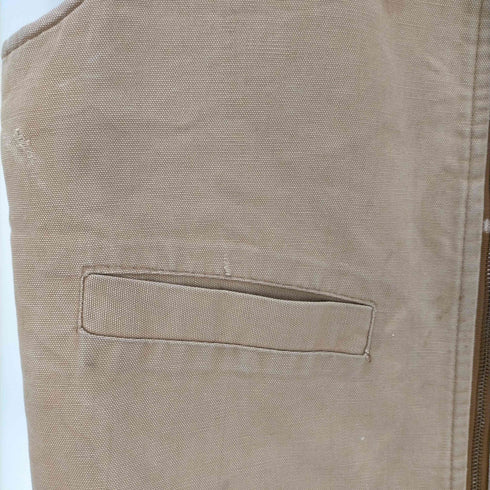 カーハート Carhartt USA製 ダック地ジップアップベスト 裏地ボア メンズ