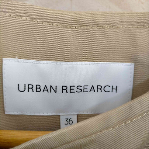 アーバンリサーチ URBAN RESEARCH ノーカラーロングトレンチコート レディース JPN:36