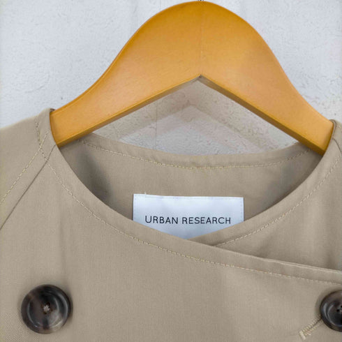 アーバンリサーチ URBAN RESEARCH ノーカラーロングトレンチコート レディース JPN:36
