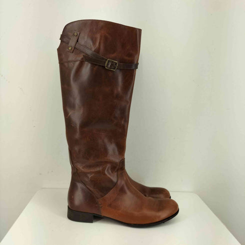 HIPS サイドジップ レザーロングブーツ レディース 37.5