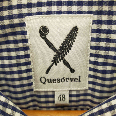Quesorvel 袖口デザイン ドゥエボットーニチェックシャツ メンズ 48