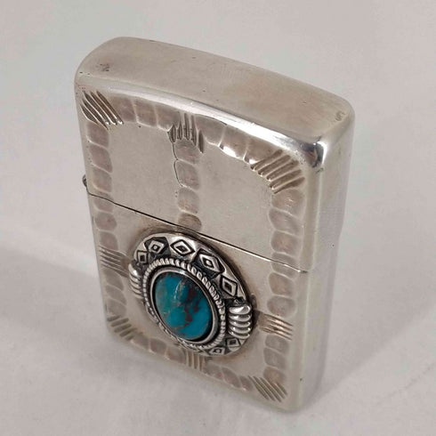 ジッポ ZIPPO ターコイズ スタンプワーク ライター メンズ