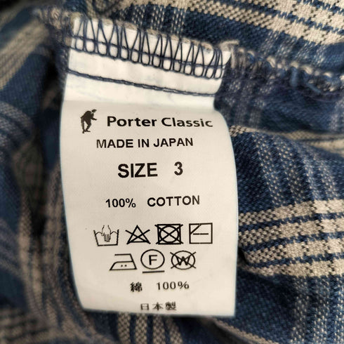 ポータークラシック PORTER CLASSIC HAWAIIAN DENIM チェック イージーパンツ メンズ JPN:3