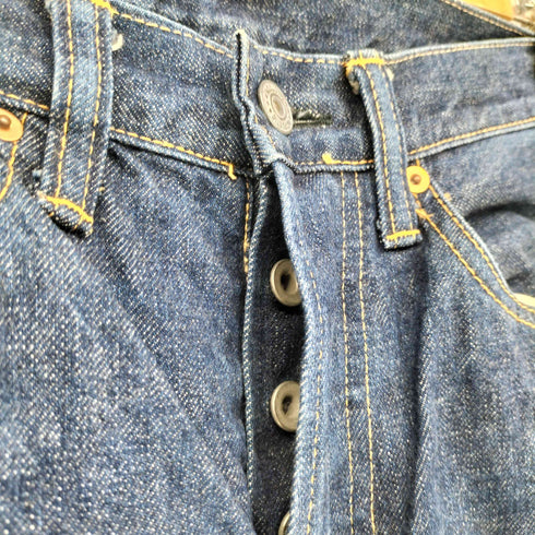 アコースティック acoustic ストレート シルエット セルヴィッジ仕様 ボタンフライ デニム パンツ メンズ US:28-29