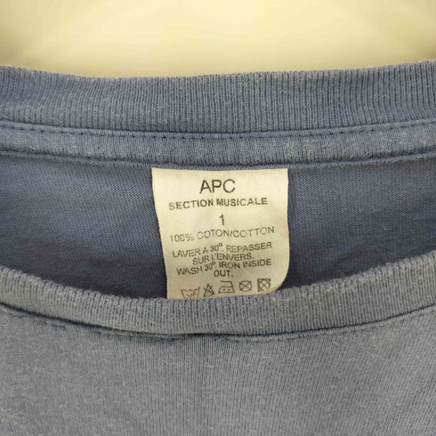 アーペーセー A.P.C. SECTION MUSICALE INDEPENDENCE 戦艦 プリント クルーネックTシャツ メンズ 1