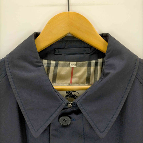 バーバリーロンドン BURBERRY LONDON England製 裏地ノヴァチェック 比翼ステンカラーコート メンズ