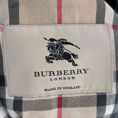バーバリーロンドン BURBERRY LONDON England製 裏地ノヴァチェック 比翼ステンカラーコート メンズ
