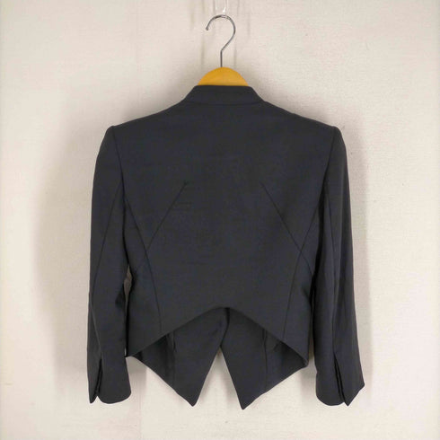 ヘルムートラング HELMUT LANG USA製 変形デザイン ノーカラー テーラードジャケット レディース US:4