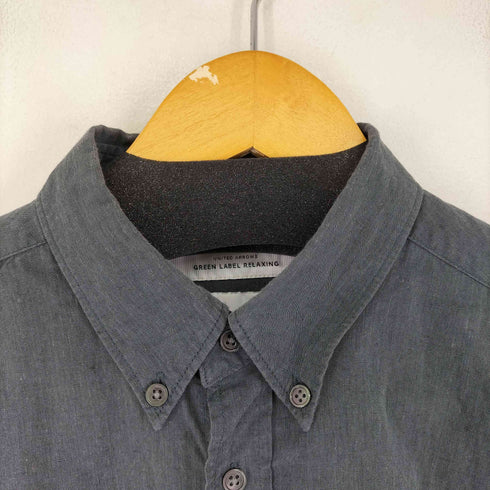 ユナイテッドアローズグリーンレーベルリラクシング UNITED ARROWS green label relaxing OLT CSM イージーリネン ボタンダウン 7分袖 シャツ メンズ JPN:S