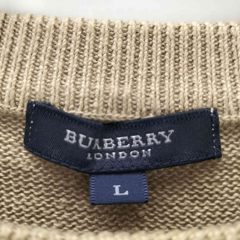 バーバリーロンドン BURBERRY LONDON チェック柄リネンニット メンズ import:L