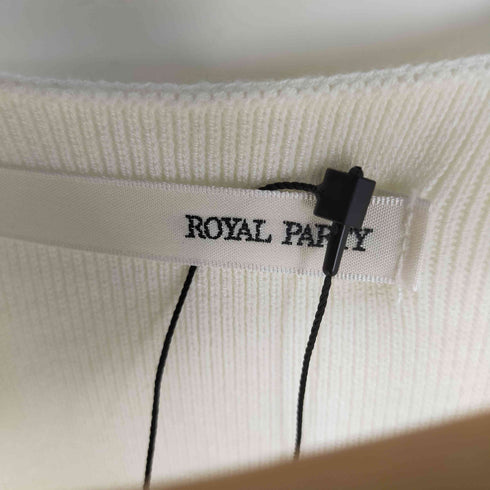 ロイヤルパーティー ROYAL PARTY 配色ニットフレアノースリーブワンピース レディース FREE