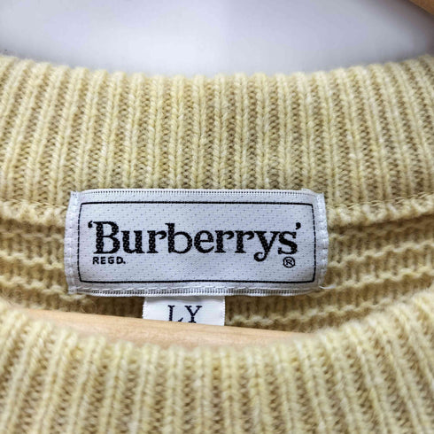 バーバリーズ BURBERRYS ラムウール ケーブル編み クルーネックニット メンズ LY