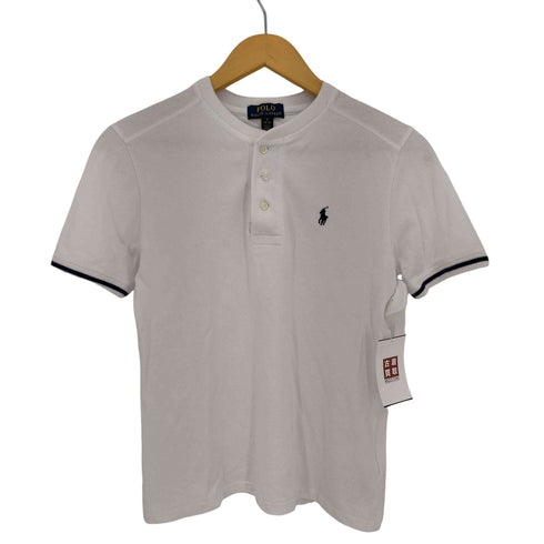 ポロバイラルフローレン Polo by RALPH LAUREN ポニー刺繍 ヘンリーネック ポロシャツ レディース import:M