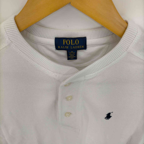 ポロバイラルフローレン Polo by RALPH LAUREN ポニー刺繍 ヘンリーネック ポロシャツ レディース import:M