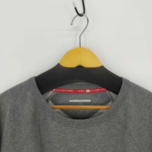 トミーヒルフィガー TOMMY HILFIGER リブカラー クルーネックスウェット レディース import:XL