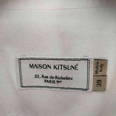 メゾンキツネ MAISON KITSUNE イタリア製フロント刺繍B/Dオックスフォードシャツ メンズ 39